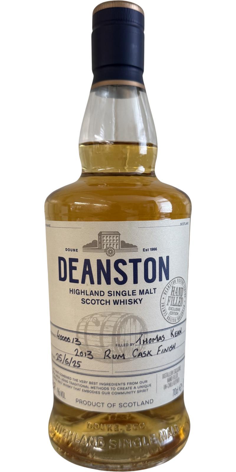 Deanston 2013 Hand bottled - available only at the distillery