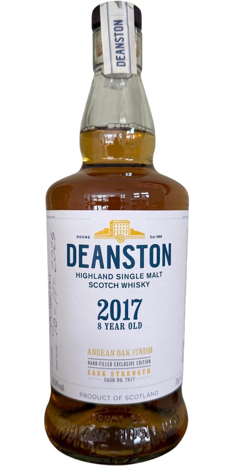 Deanston 2017 Hand bottled - available only at the distillery