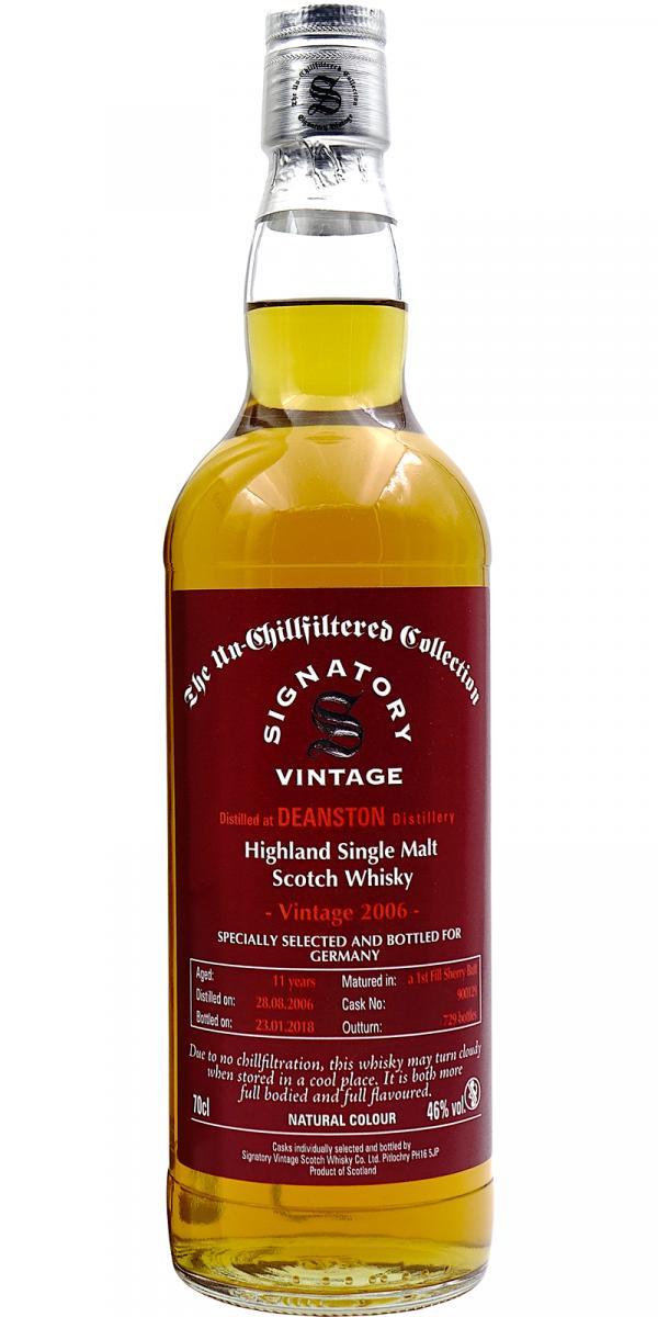 Deanston 2006 SV The Un-Chillfiltered Collection