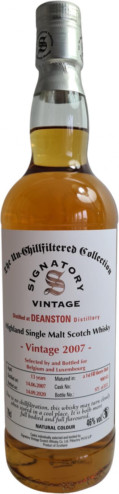 Deanston 2007 SV The Un-Chillfiltered Collection