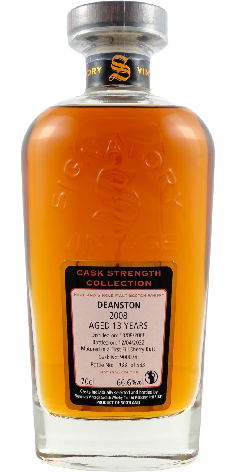Deanston 2008 SV Cask Strength Collection