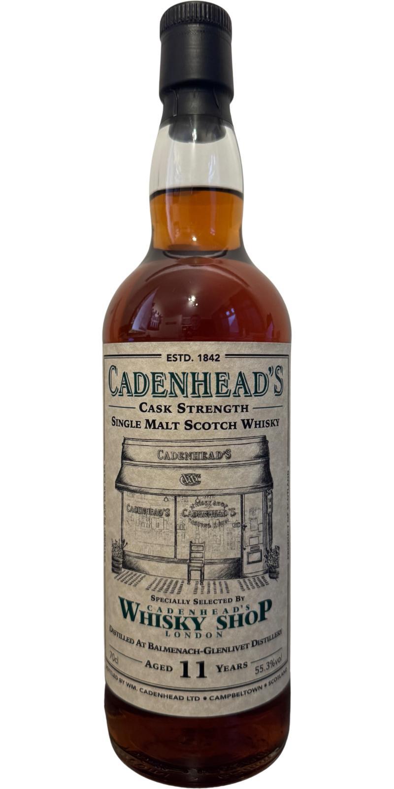 Balmenach 11-year-old CA Cadenhead's Whisky Shop London