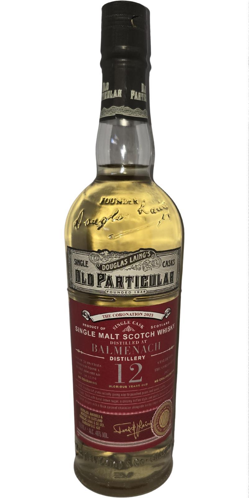 Balmenach 12-year-old DL Old Particular - The Coronation 2023