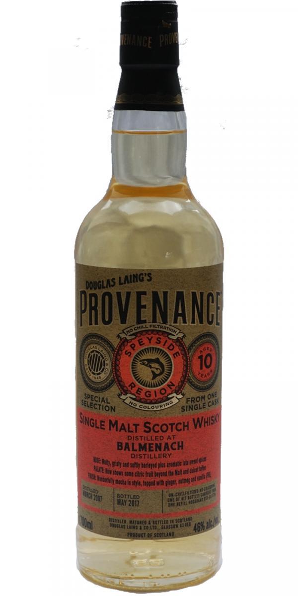 Balmenach 2007 DL Provenance