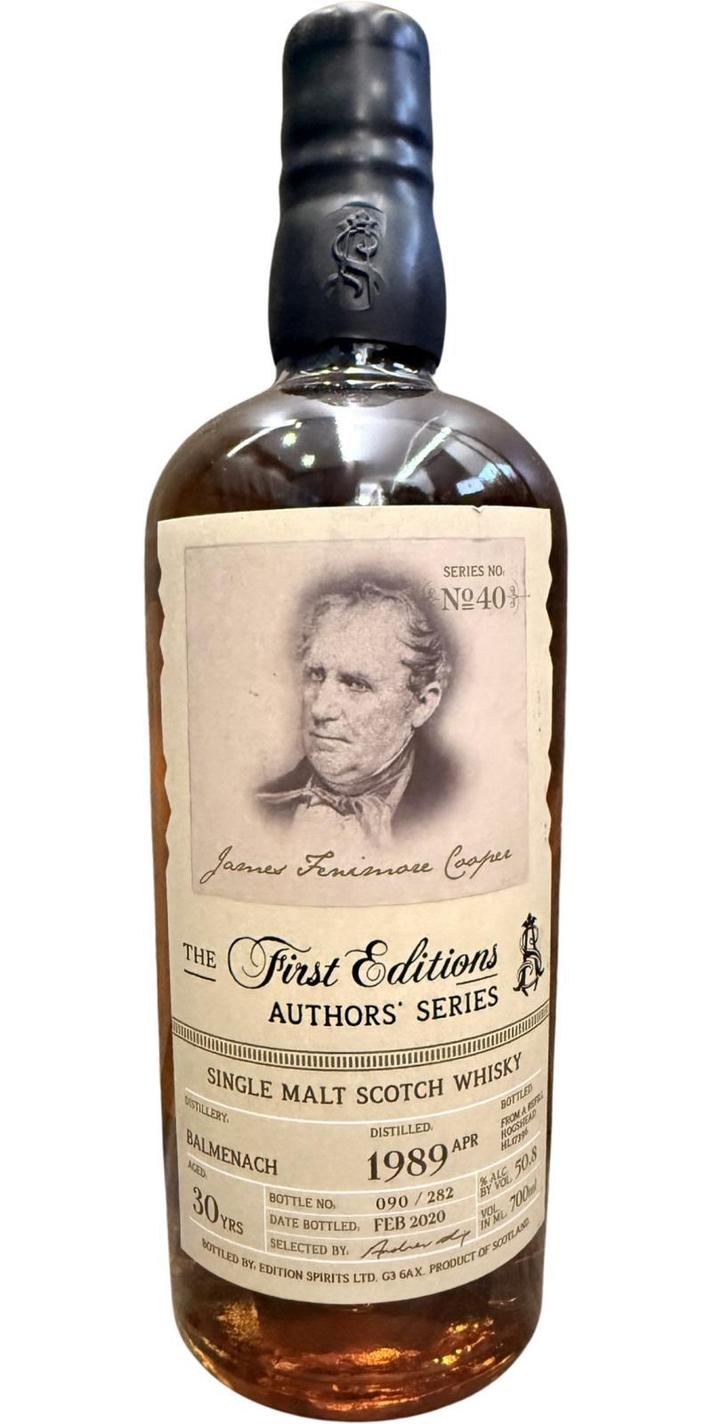 Balmenach 1989 ED The First Editions - Authors' Series