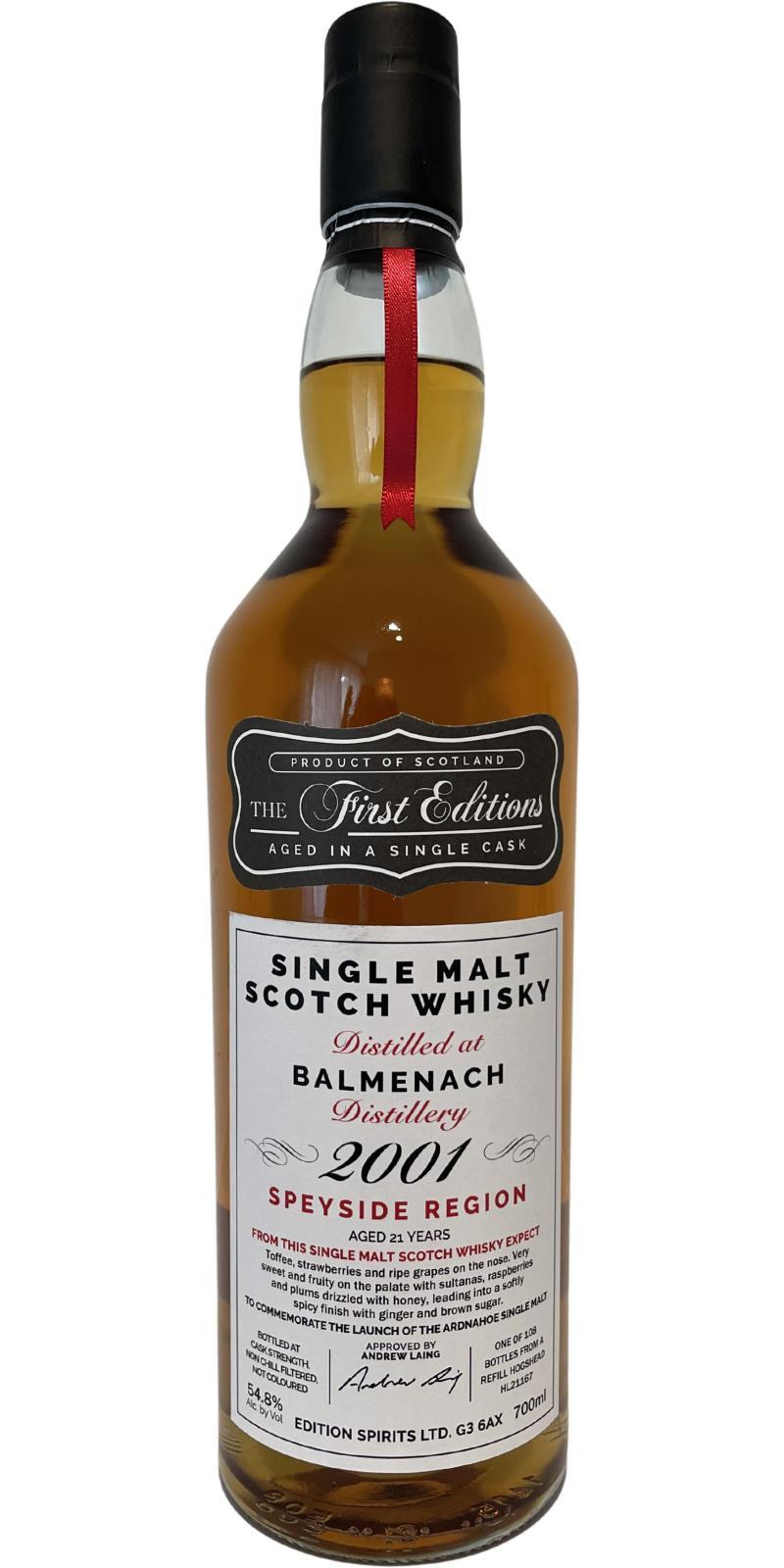 Balmenach 2001 ED The First Editions