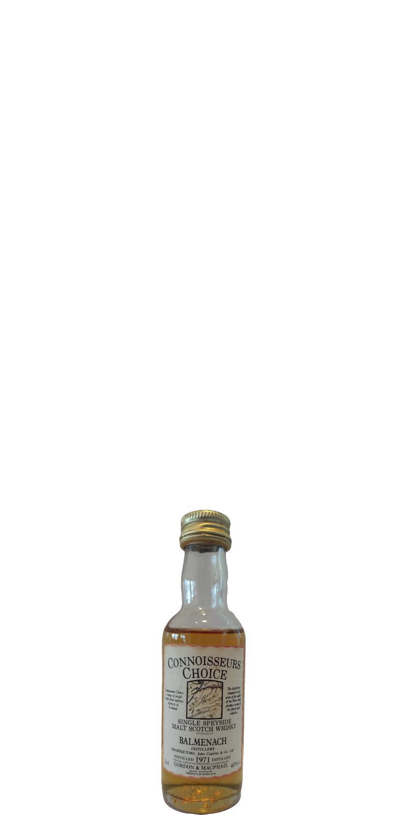 Balmenach 1971 GM Connoisseurs Choice - Miniature