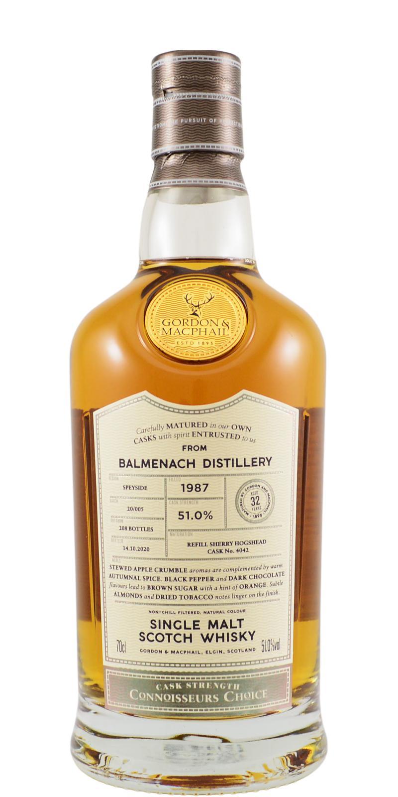 Balmenach 1987 GM Connoisseurs Choice - Cask Strength