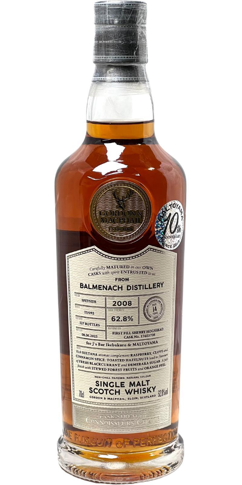 Balmenach 2008 GM Connoisseurs Choice - Cask Strength