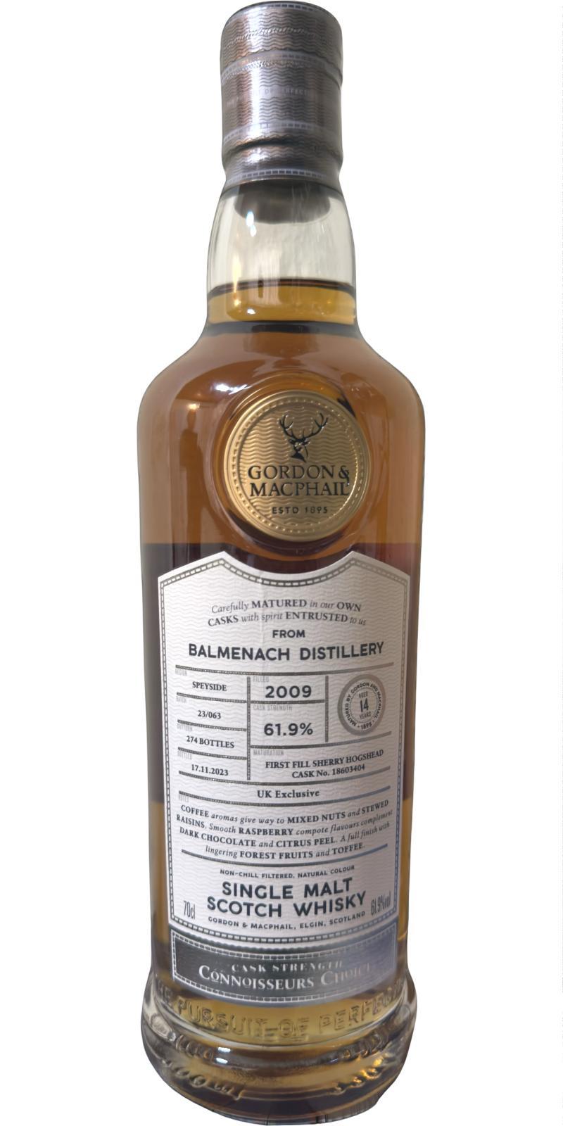 Balmenach 2009 GM Connoisseurs Choice - Cask Strength