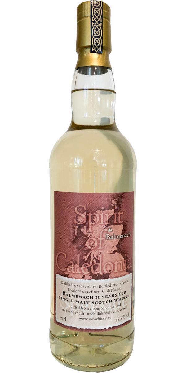 Balmenach 11-year-old MrW Spirit of Caledonia