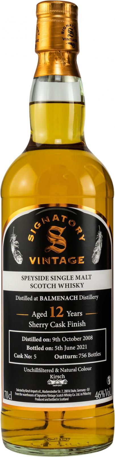 Balmenach 2008 SV Vintage Collection