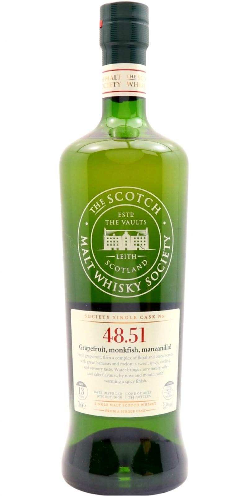 Balmenach 2000 SMWS 48.51 Grapefruit, monkfish, manzanilla!