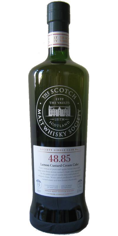 Balmenach 2001 SMWS 48.85 Lemon Custard Cream Cake