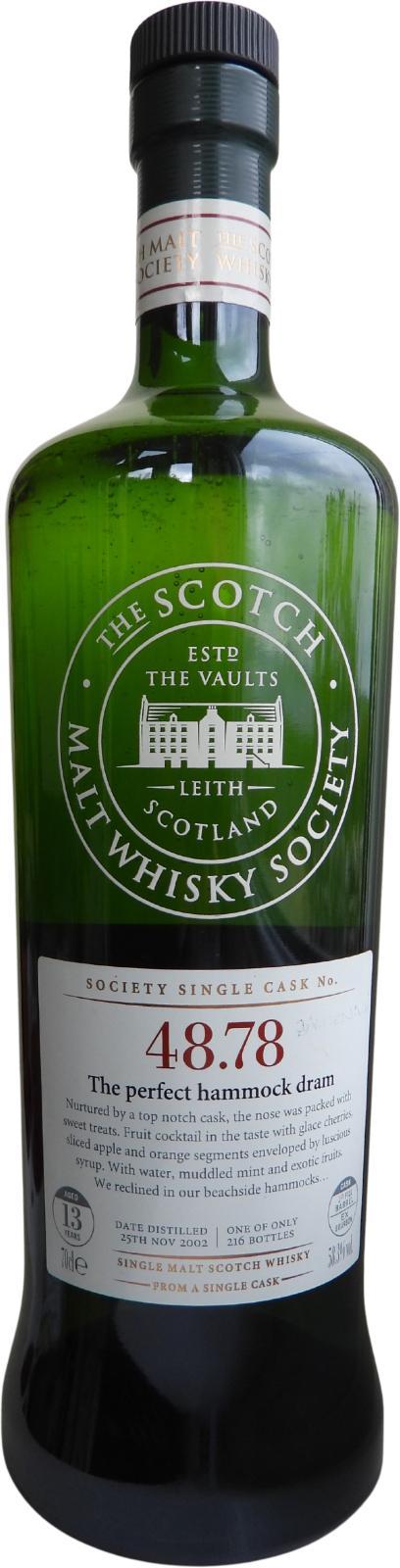 Balmenach 2002 SMWS 48.78 The perfect hammock dram