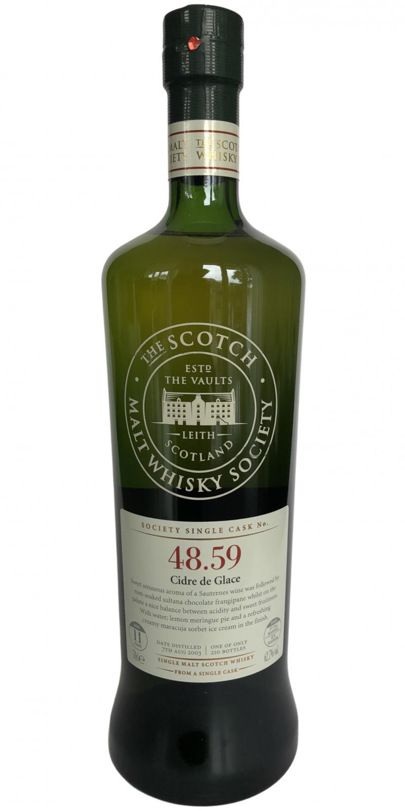 Balmenach 2003 SMWS 48.59 Cidre de Glace
