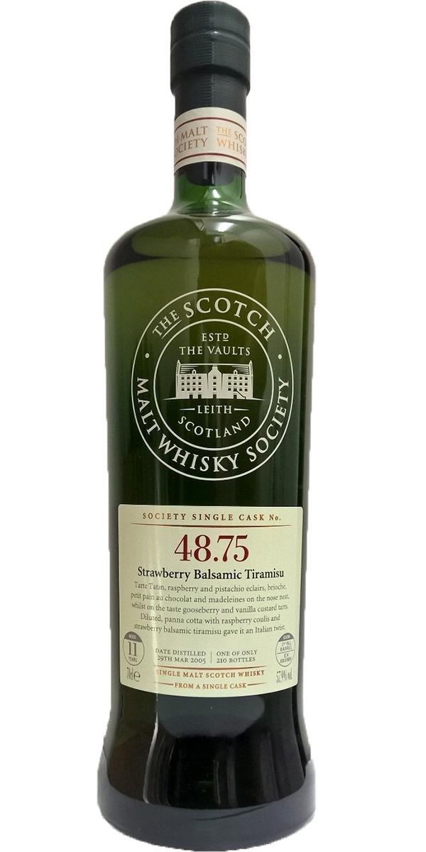 Balmenach 2005 SMWS 48.75 Strawberry Balsamic Tiramisu