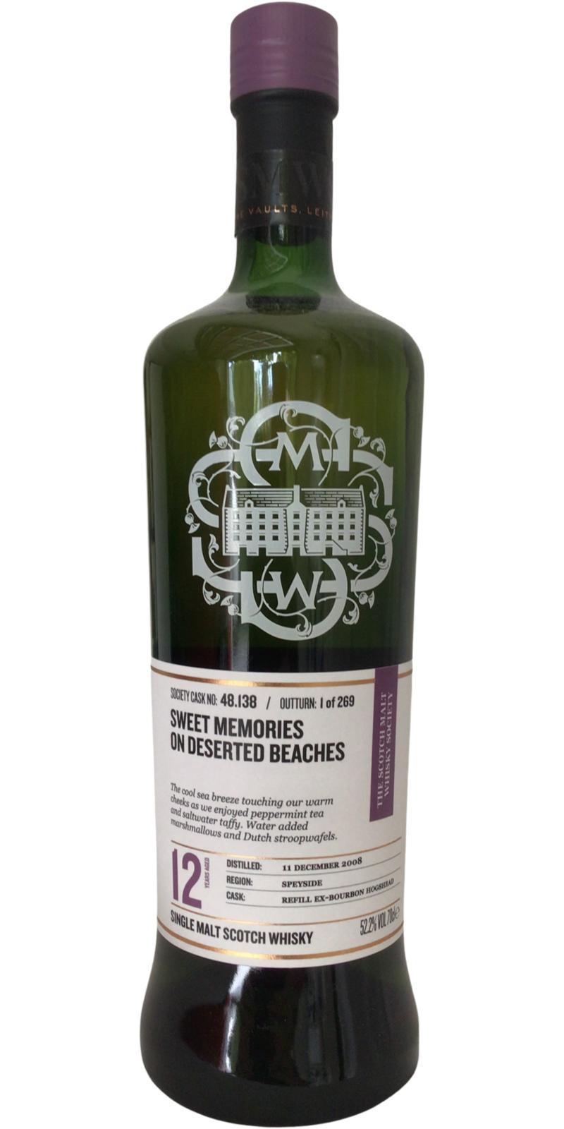 Balmenach 2008 SMWS 48.138 Sweet memories on deserted beaches