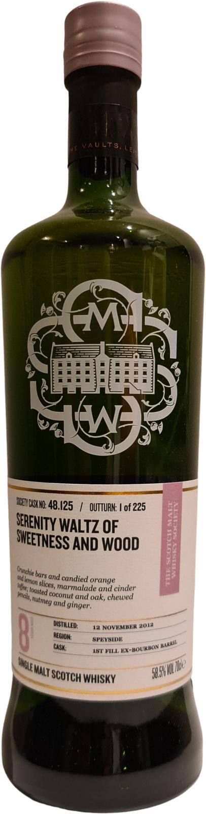 Balmenach 2012 SMWS 48.125 Serenity waltz of sweetness and wood