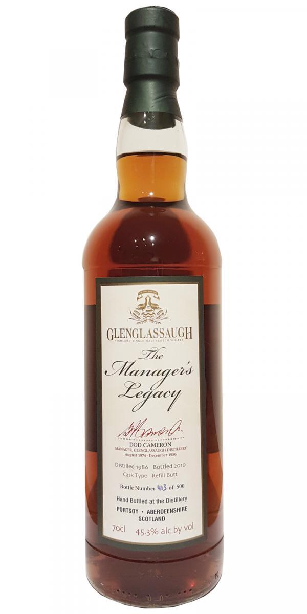 Glenglassaugh 1986 The Manager's Legacy  Release No. 2 - Dod Cameron
