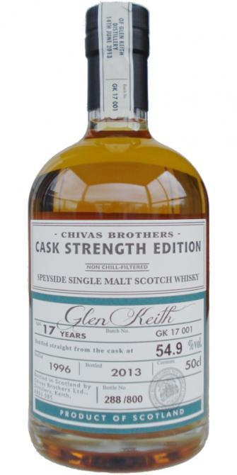 Glen Keith 1996  Chivas Brothers - Cask Strength Edition