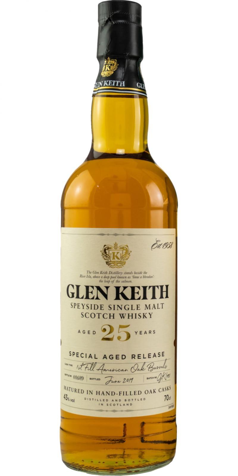 Glen Keith 25-year-old  Special Aged Release