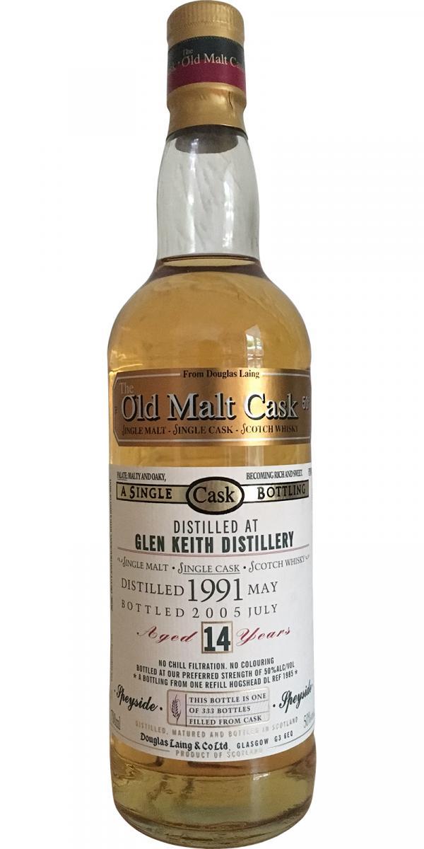Glen Keith 1991 DL  The Old Malt Cask