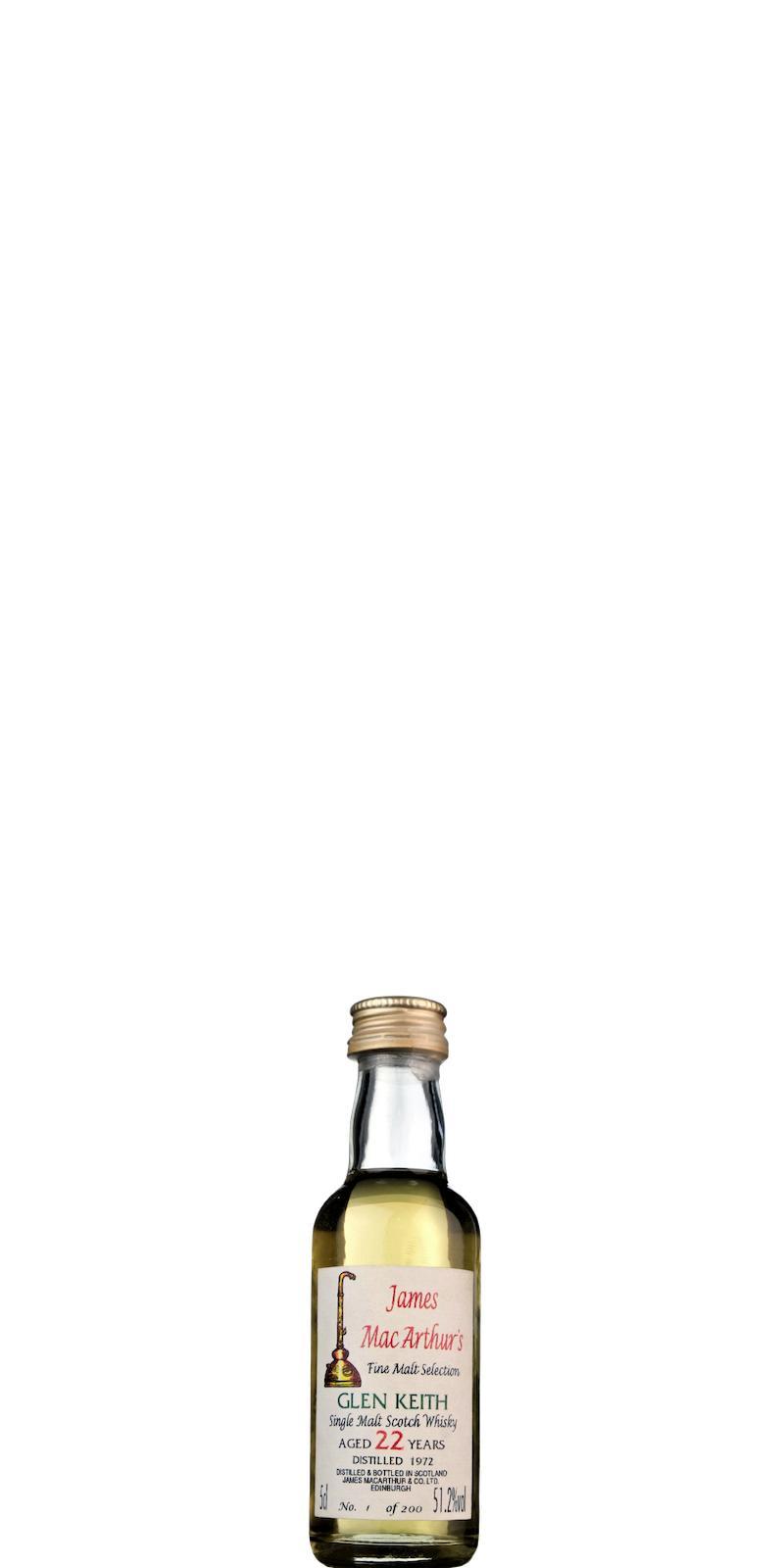 Glen Keith 1972 JM  Fine Malt Selection - Miniature