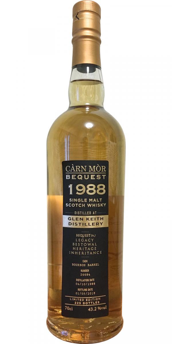 Glen Keith 1988 MMcK  Càrn Mòr - Bequest