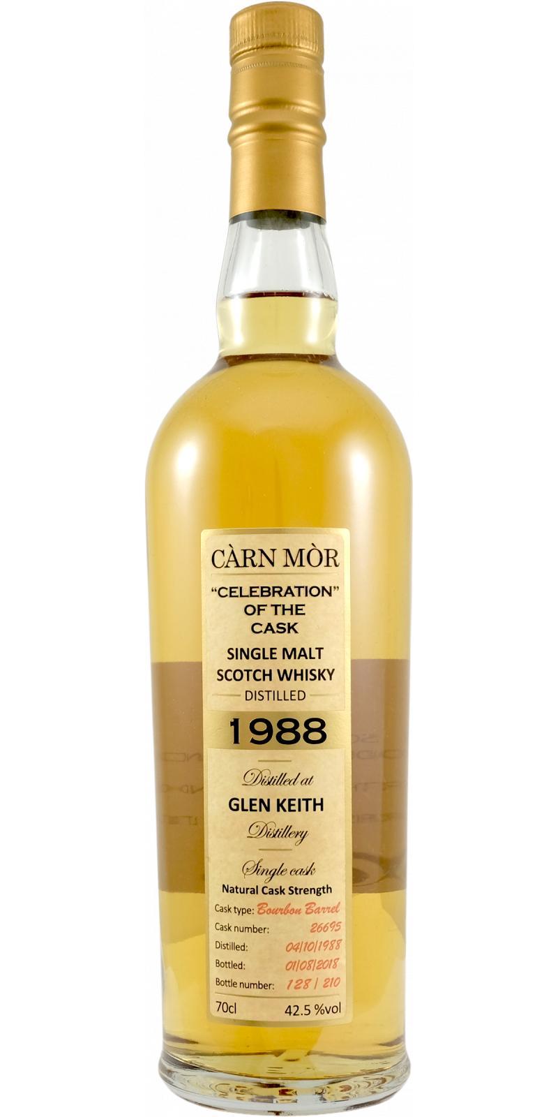 Glen Keith 1988 MMcK  Càrn Mòr Celebration of the Cask