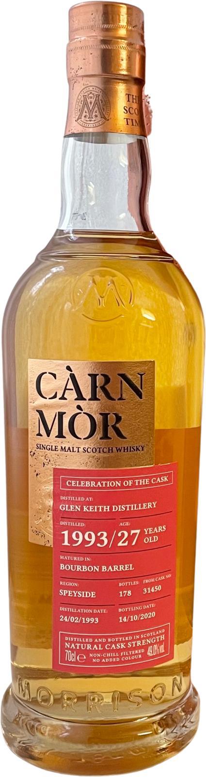 Glen Keith 1993 MSWD  Càrn Mòr Celebration of the Cask