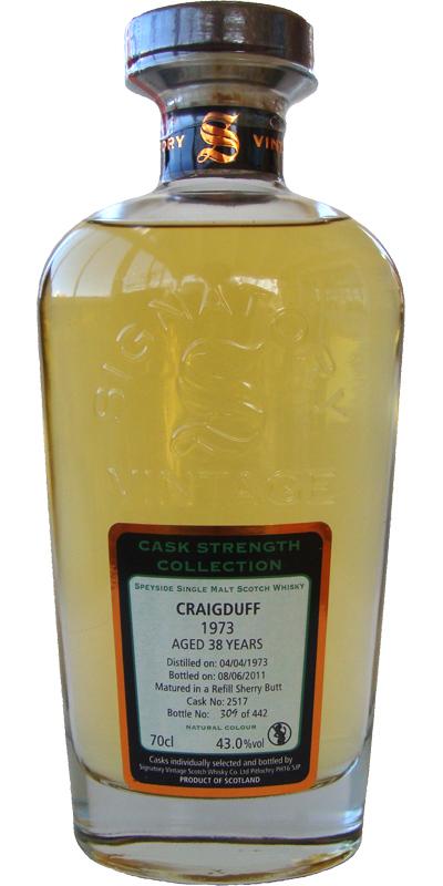 Craigduff 1973 SV  Cask Strength Collection