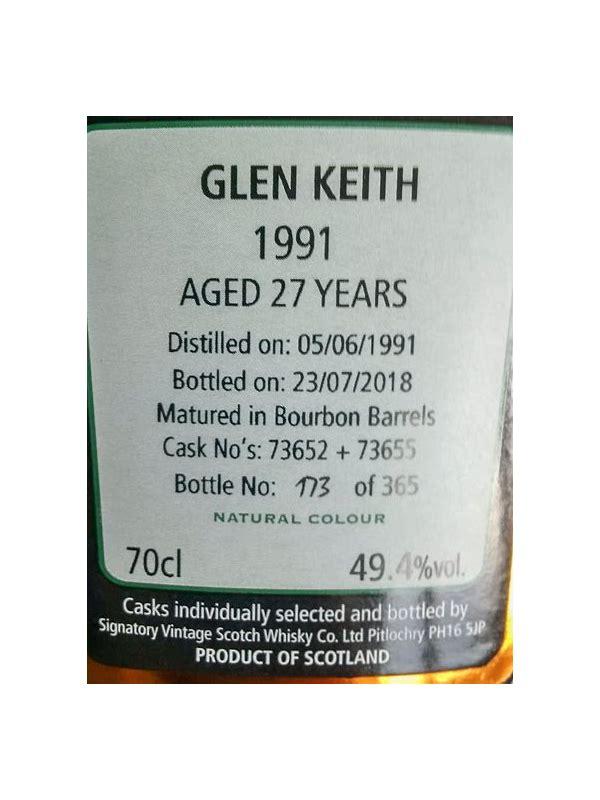 Glen Keith 1991 SV  Bottled for Manufactum