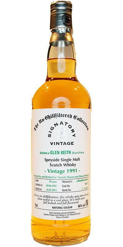 Glen Keith 1991 SV  The Un-Chillfiltered Collection