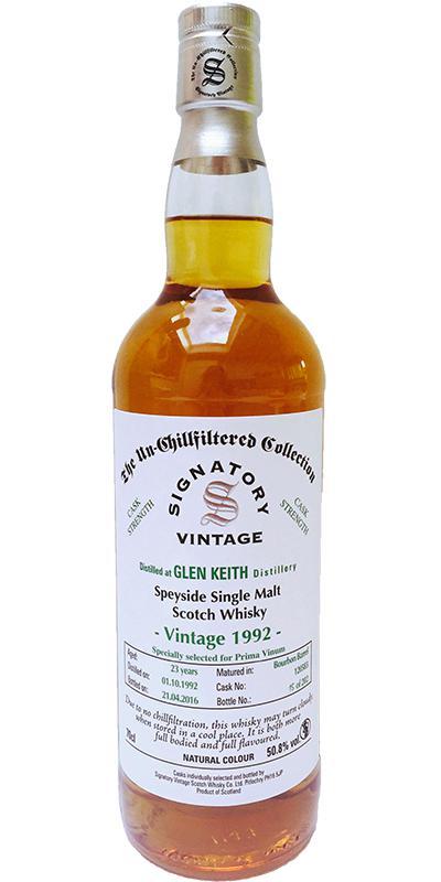 Glen Keith 1992 SV  The Un-Chillfiltered Collection - Cask Strength