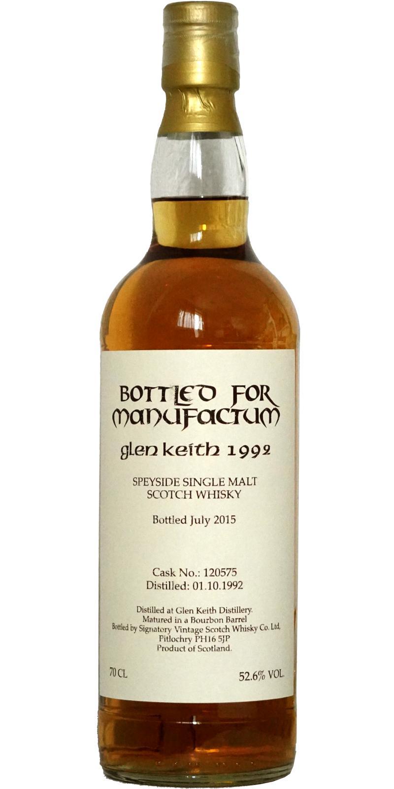 Glen Keith 1992 SV  Bottled for Manufactum