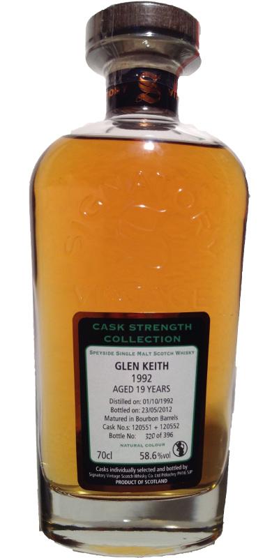 Glen Keith 1992 SV  Cask Strength Collection