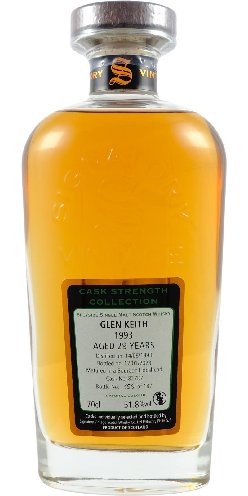Glen Keith 1993 SV  Cask Strength Collection