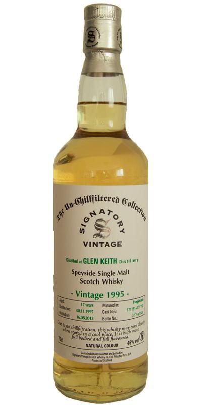Glen Keith 1995 SV  The Un-Chillfiltered Collection