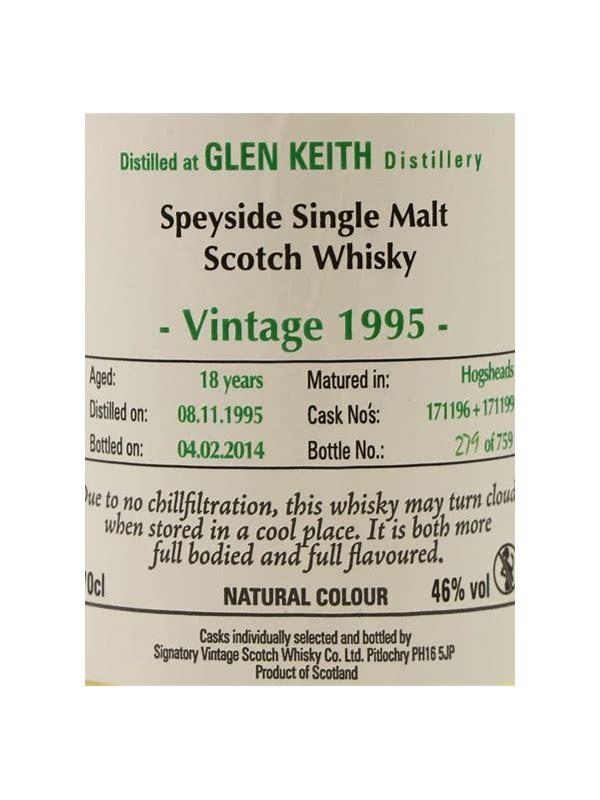 Glen Keith 1995 SV  The Un-Chillfiltered Collection
