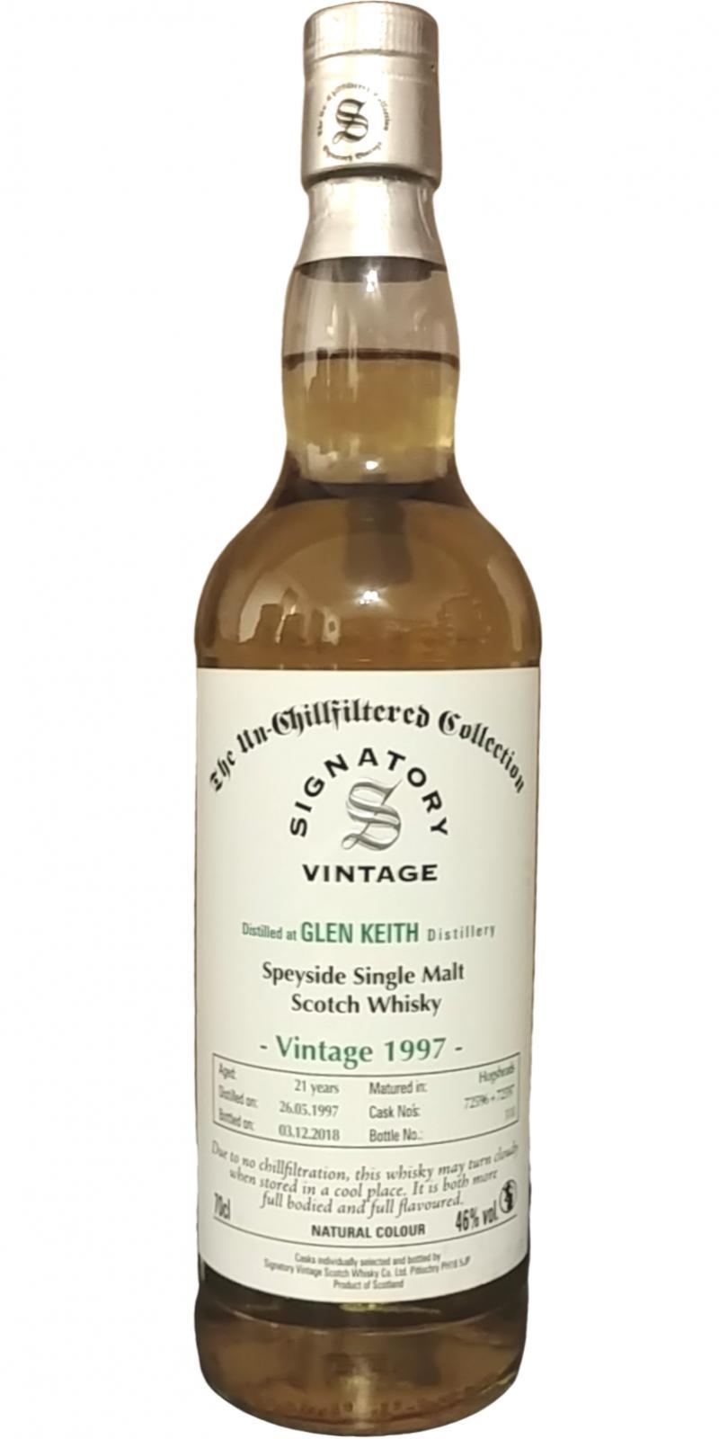 Glen Keith 1997 SV  The Un-Chillfiltered Collection