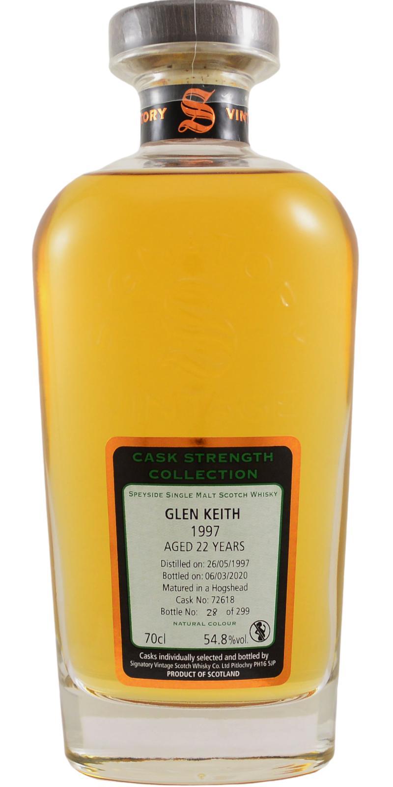 Glen Keith 1997 SV  Cask Strength Collection