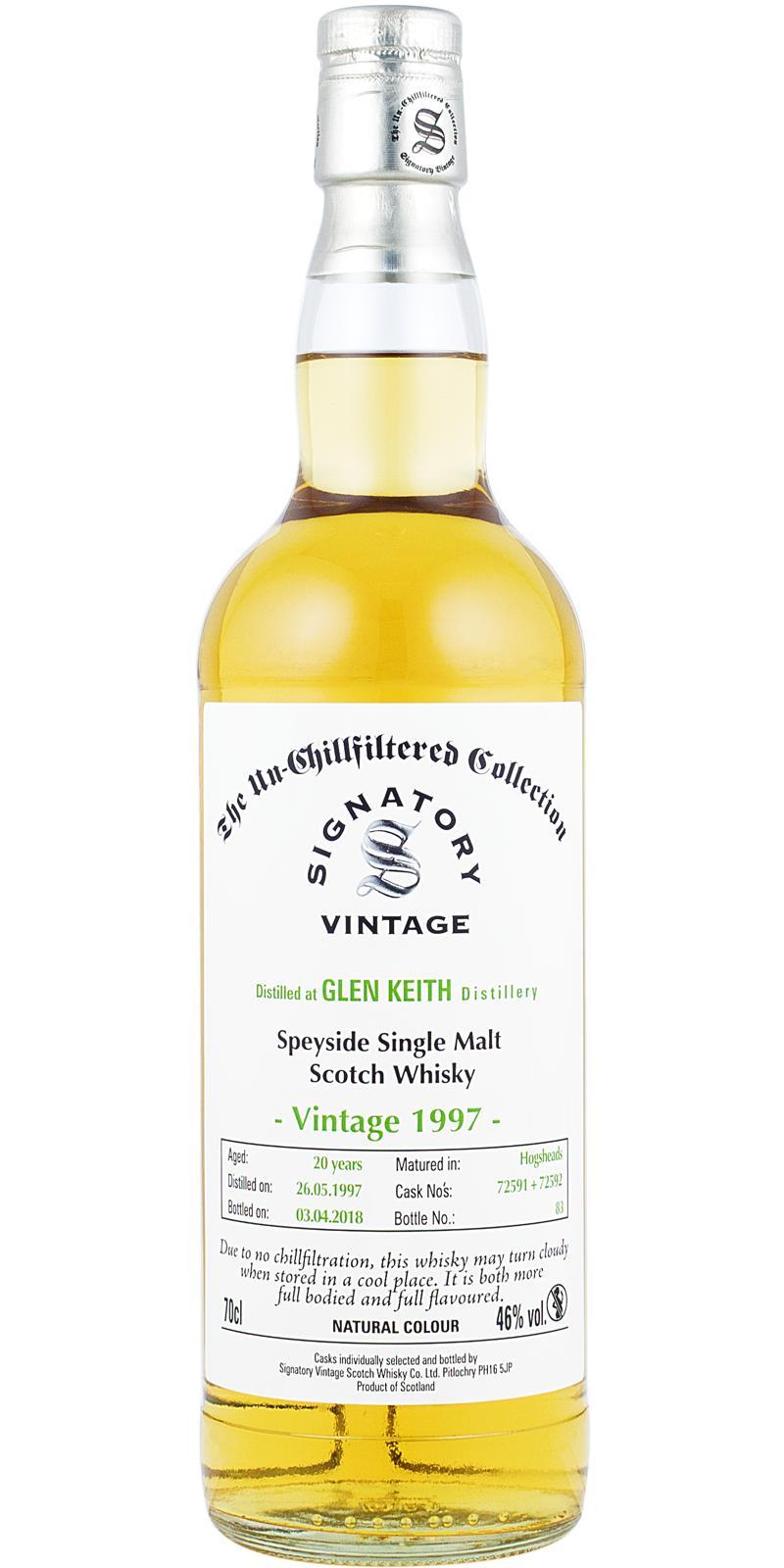 Glen Keith 1997 SV  The Un-Chillfiltered Collection