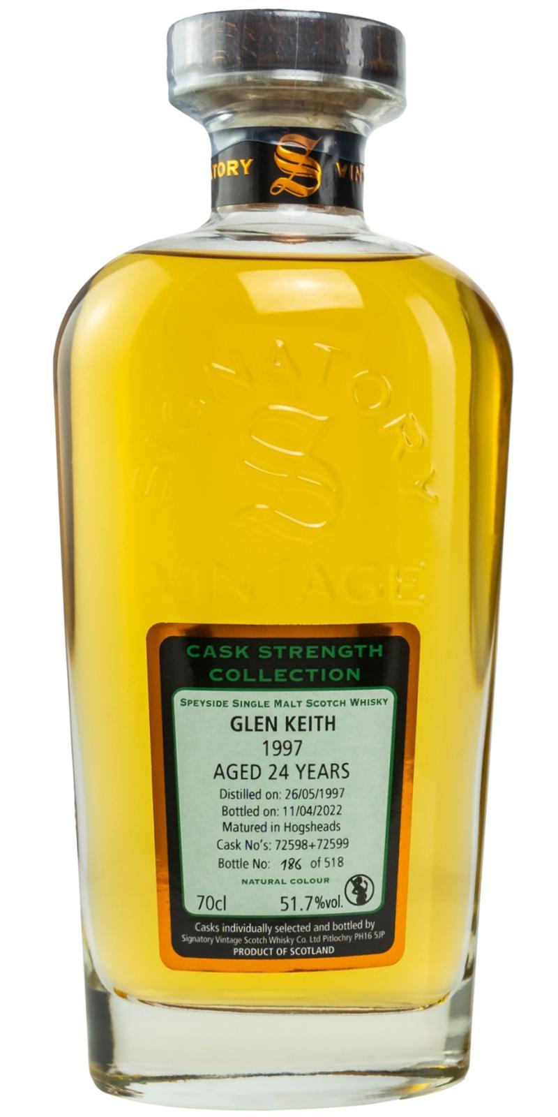 Glen Keith 1997 SV  Cask Strength Collection