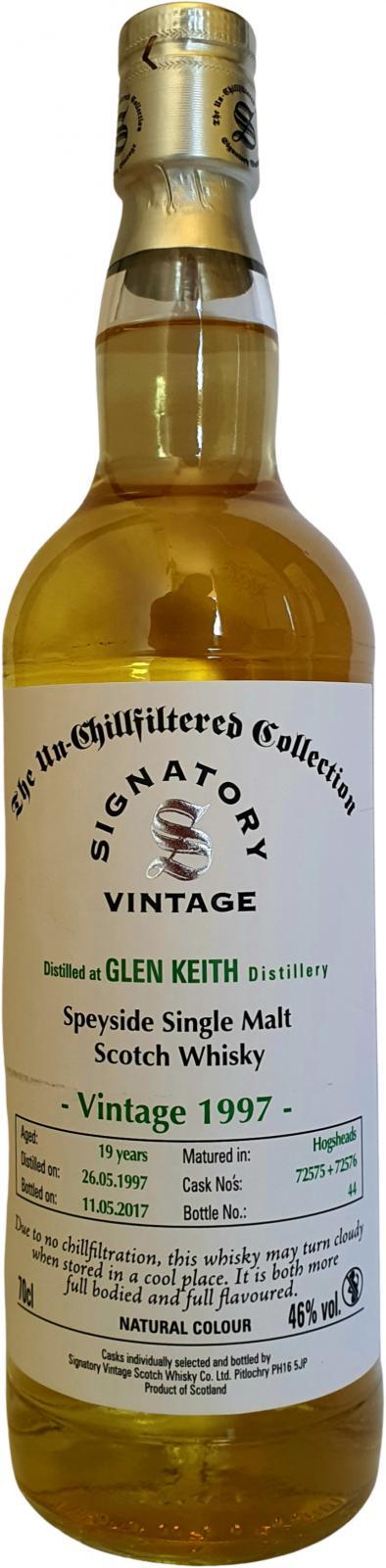 Glen Keith 1997 SV  The Un-Chillfiltered Collection