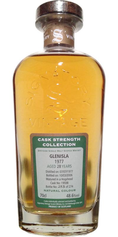 Glenisla 1977 SV  Cask Strength Collection
