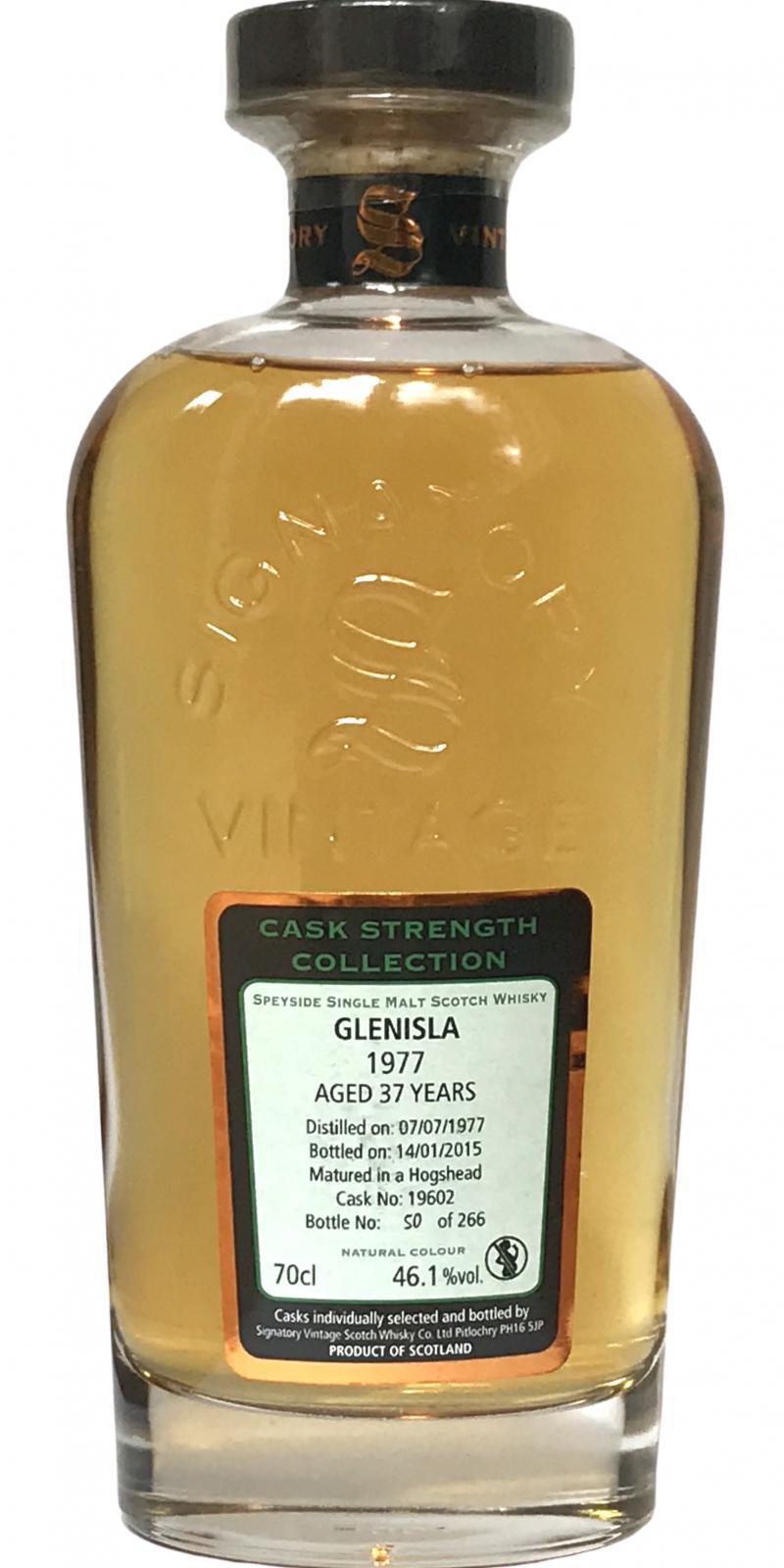 Glenisla 1977 SV  Cask Strength Collection