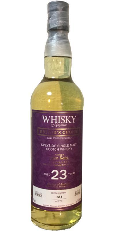 Glen Keith 1993 UD  Whisky Magazine - Editor's Choice