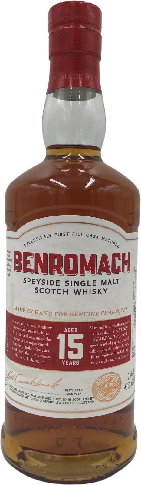 Benromach 15-year-old Exclusively First-Fill Cask Matured