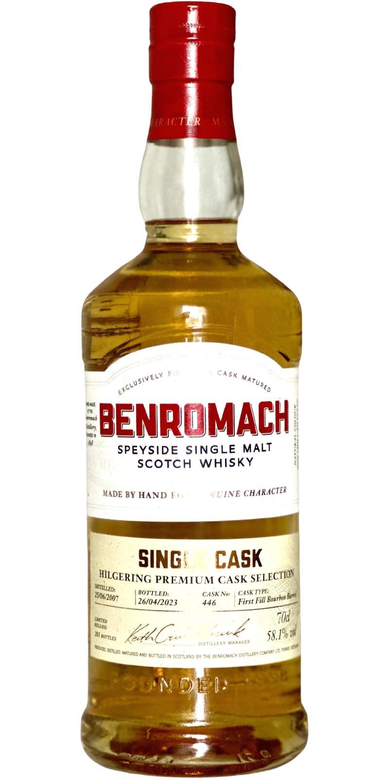 Benromach 2007 Hilgering Premium Cask Selection